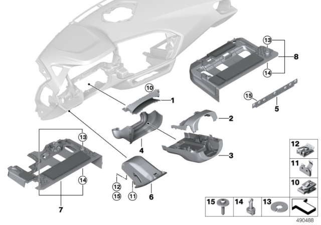 PASSENGER'S FOOTWELL TRIM PA Diagram for 51456807416