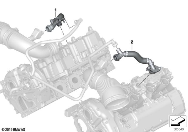 2020 BMW M5 Crankcase - Ventilation Diagram