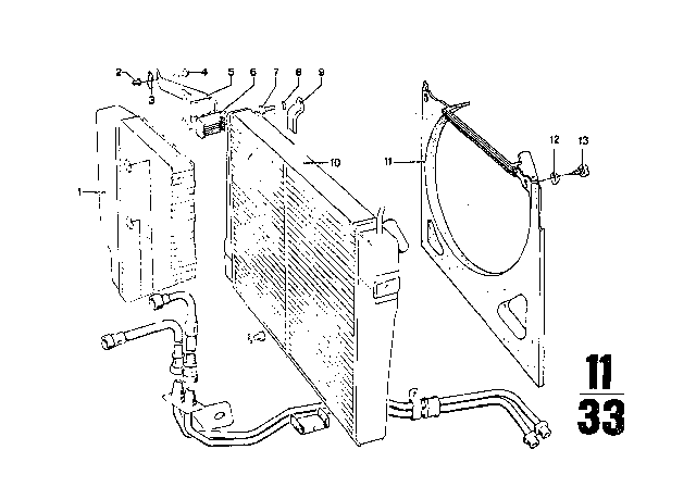 1972 BMW 3.0CS Radiator Diagram