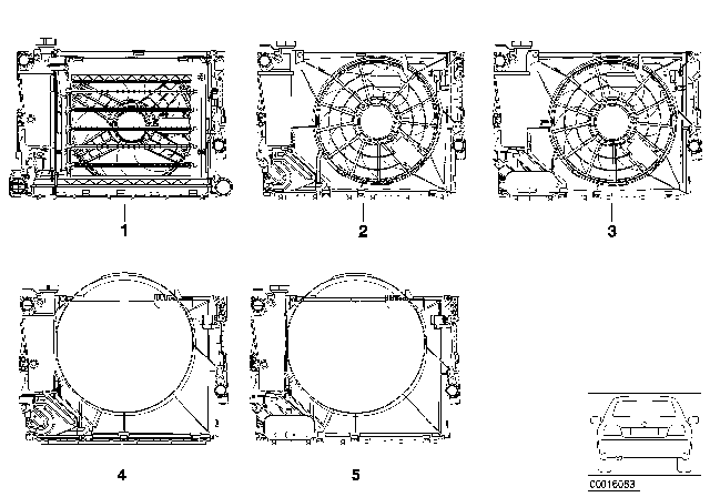 1999 BMW 328i Cooling Unit Diagram for 17107545090