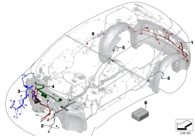 2015 BMW i3 Repair Cable, Life Module Diagram