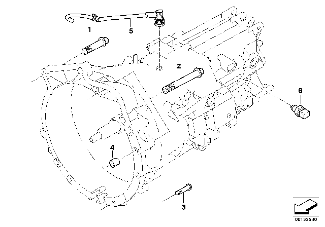 2008 BMW Z4 Transmission Mounting Diagram