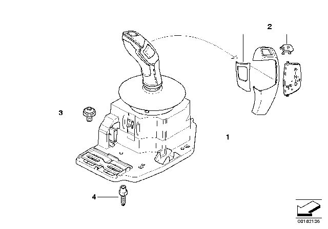 2010 BMW 535i xDrive Gear Selector Switch Diagram 1