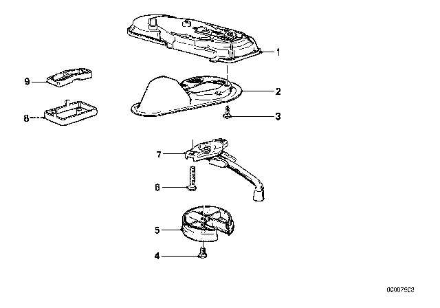 1987 BMW 325is Rosette Diagram for 54121867887