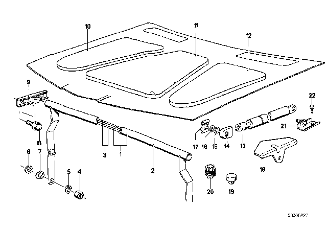 1986 BMW 635CSi Engine Mood / Mounting Parts Diagram