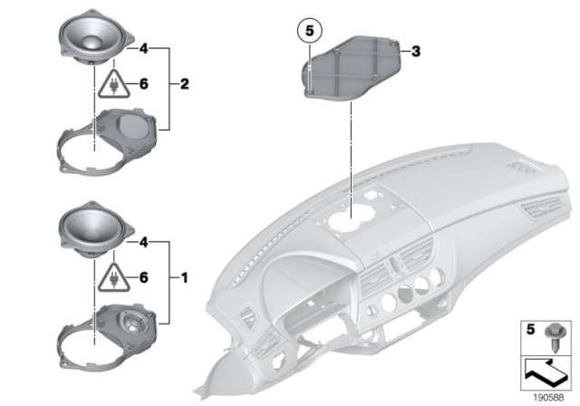 2011 BMW Z4 Speaker Carrier, Instrument Panel Diagram for 65139188330