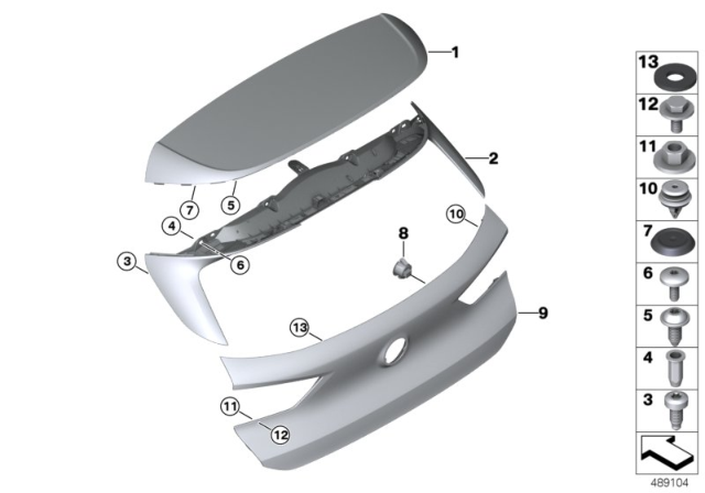 2019 BMW X2 Foam Seal Diagram for 51767436563