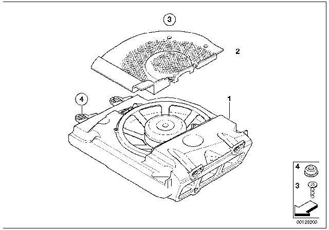 2005 BMW 745Li Components Central Bass Diagram