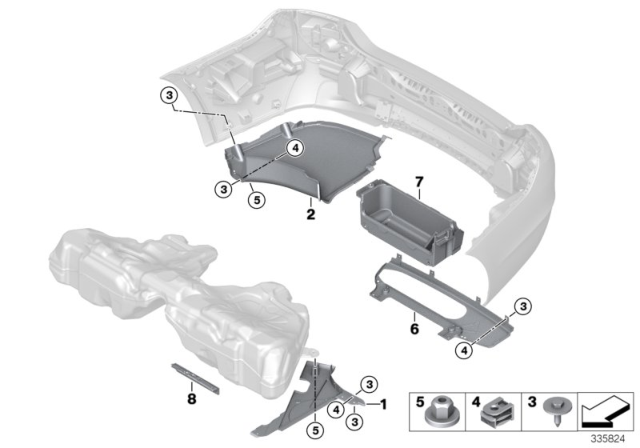 2017 BMW 535i GT Underbody Paneling Diagram 3