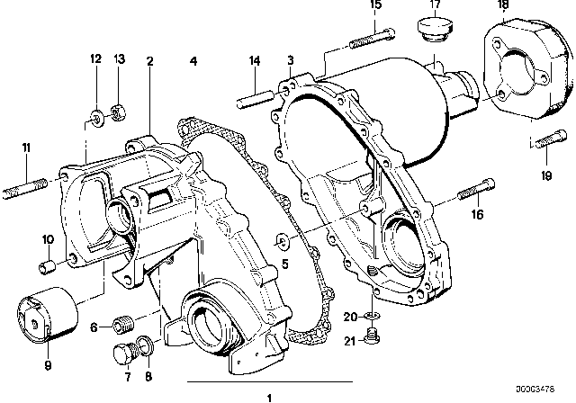1989 BMW 325ix Transfer Case Diagram for 27001226648