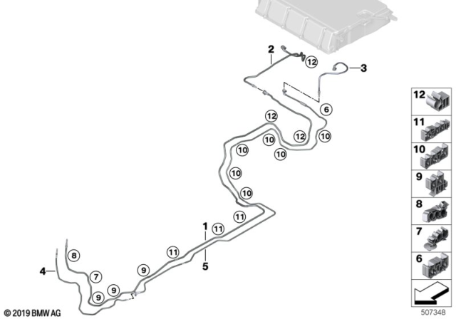 2018 BMW 740e xDrive SCAVENGING LINE FRONT Diagram for 16137356607