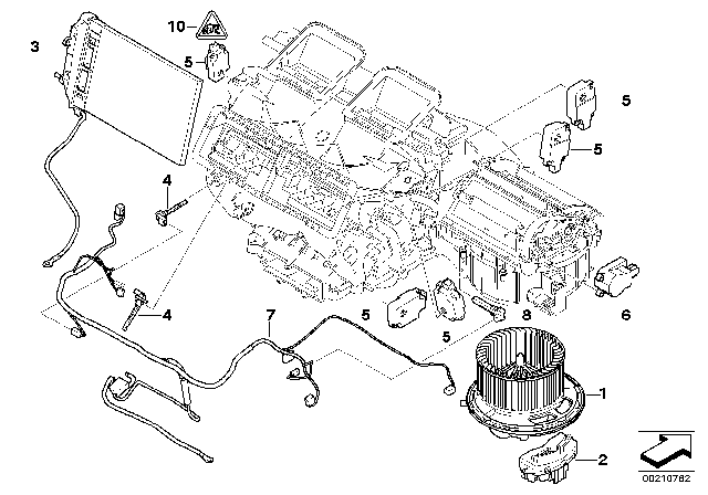 2009 BMW 328i Electric Parts For Ac Unit Diagram