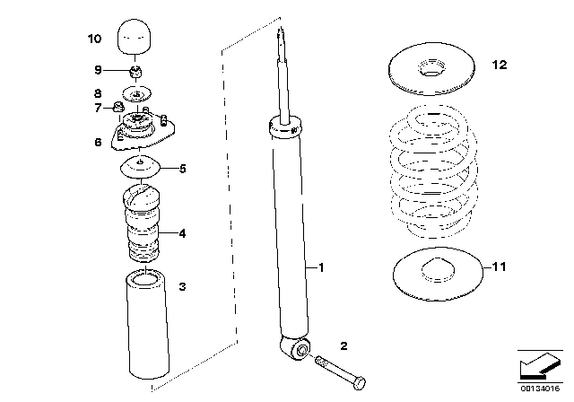 2006 BMW X3 Additional Damper, Rear Diagram for 33503413808