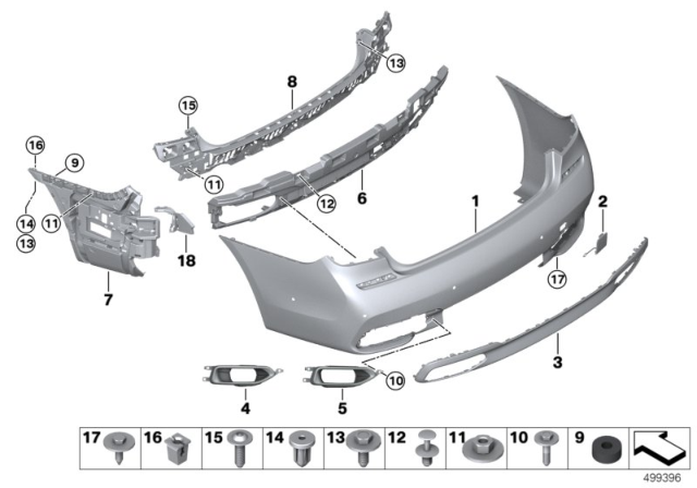 2019 BMW 740e xDrive Covering Right Diagram for 51128061186