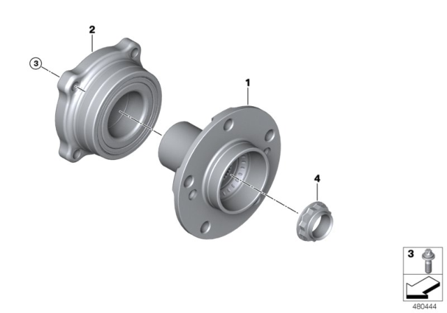 2015 BMW X5 M Side Shaft/Wheel Bearings Diagram 1