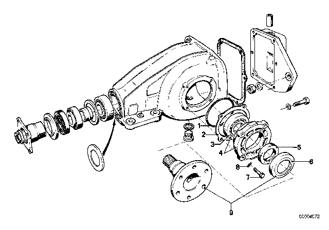 1980 BMW 320i Drive Flange Suspension / Gasket Diagram 1