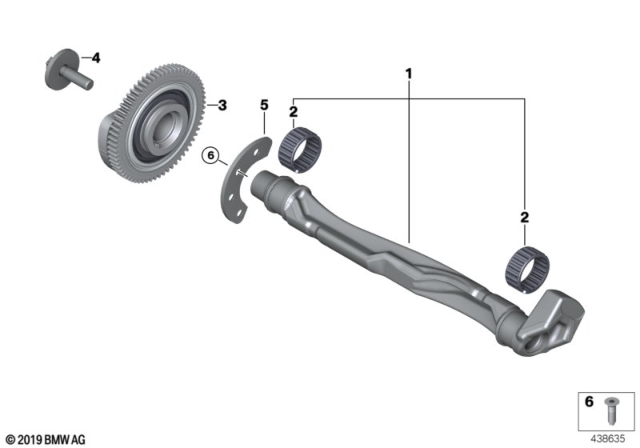 2019 BMW i8 Crankshaft Drive Mass Compensator Diagram