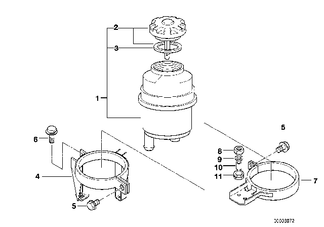 2000 BMW 540i Oil Carrier / Single Parts Diagram