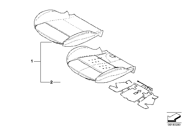 2002 BMW X5 Seat Upholstery, Leather Diagram for 52109133373