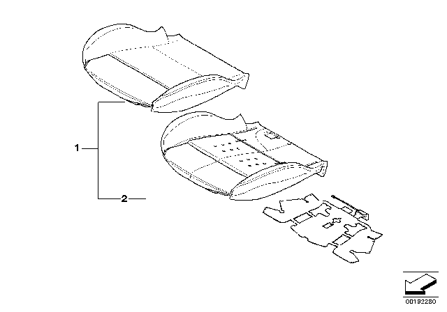 2002 BMW X5 Seat, Front, Cushion & Cover Diagram 3