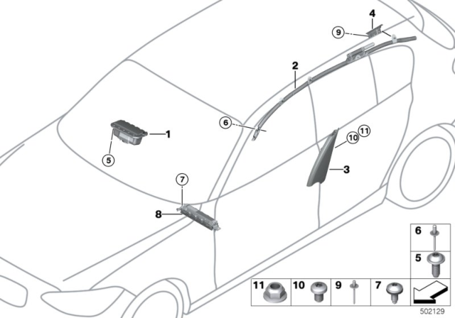 2014 BMW 328i xDrive Air Bag Diagram
