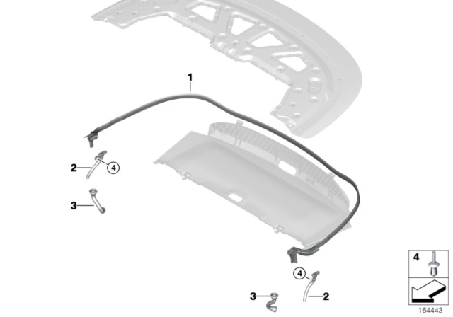 2018 BMW M240i Seal And Water Drain, Convertible Top Component Diagram
