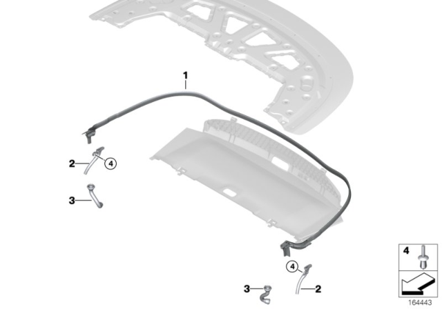 2010 BMW 128i Seal And Water Drain, Convertible Top Component Diagram