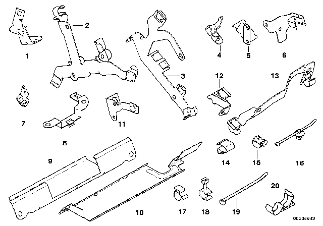 2006 BMW 760i Bracket, Oil Level Sensor Diagram for 12527574385