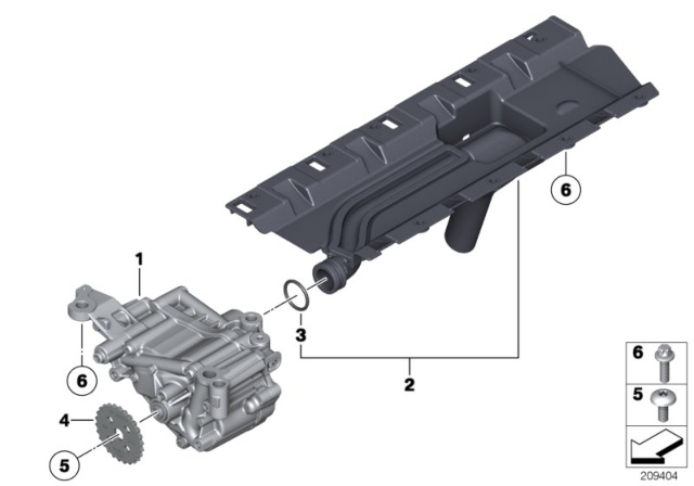 2012 BMW X5 Lubrication System / Oil Pump Diagram