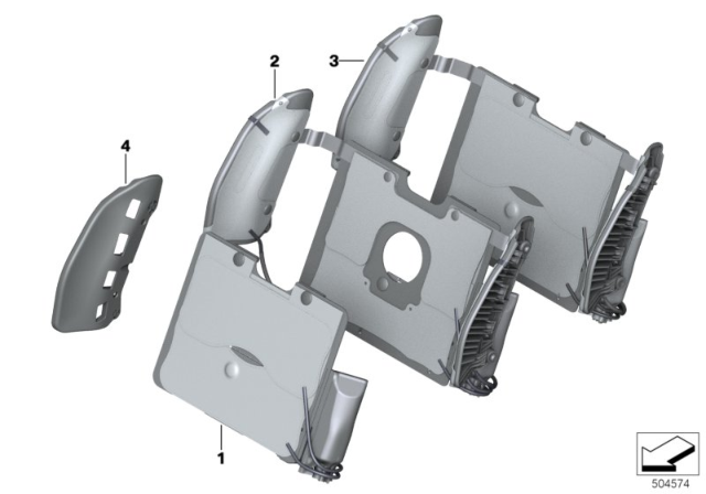 2020 BMW 840i xDrive Gran Coupe LUMBAR WITH BACKREST WIDTH A Diagram for 52107468671