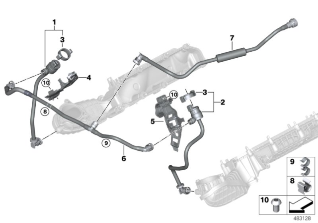 2018 BMW Alpina B7 BRACKET VENTILATION VALVE Diagram for 13907992020