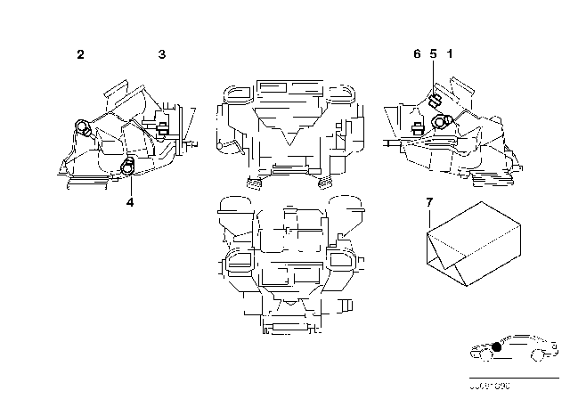 2005 BMW X5 Actuator For Automatic Air Condition Diagram