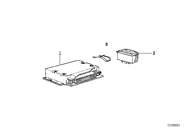 1997 BMW 840Ci Control Unit Egs, Programmed Diagram