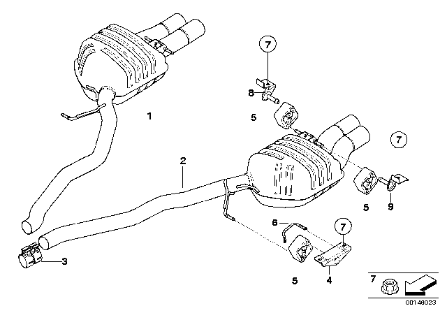 2008 BMW M6 Exhaust System Diagram