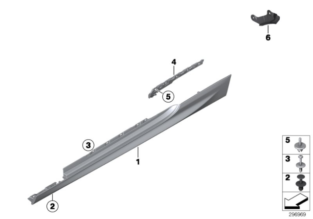 2012 BMW 650i M Trim, Sill / Wheel Arch Diagram