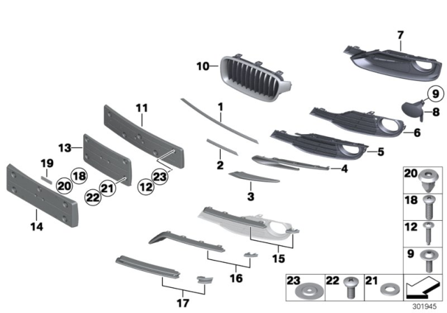 2012 BMW 328i Trim Panel, Trim Elements Diagram