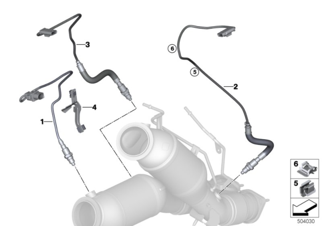 2020 BMW X4 M Lambda Probe Fixings Diagram