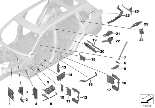2020 BMW X7 MOLDED SECTION, SIDE MEMBER Diagram for 41127464391