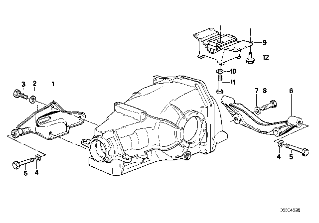 1990 BMW 750iL Differential Suspension Diagram