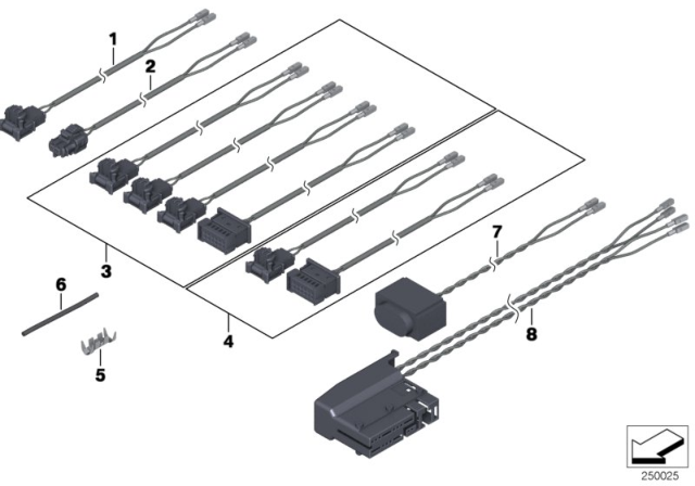 2014 BMW X5 Repair Cable, Airbag Diagram 1