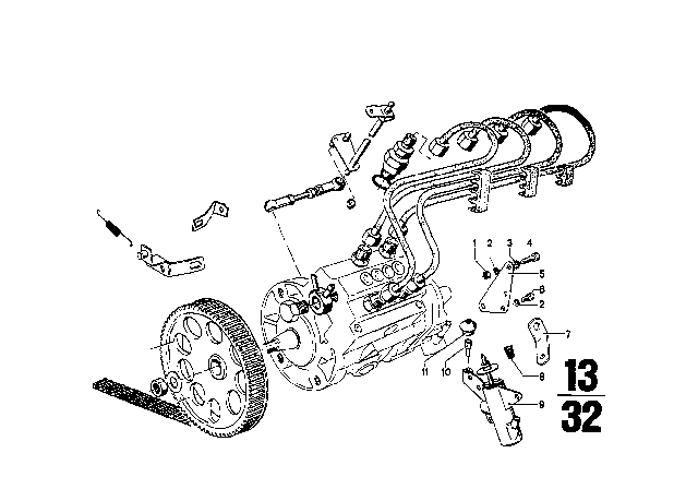 1971 BMW 2002tii Regulator Warm-Up-Phase Diagram for 13511256538