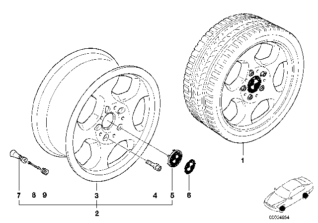 2000 BMW Z3 M M Contour Diagram