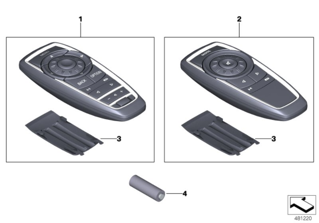 2017 BMW 540i Remote Control Diagram