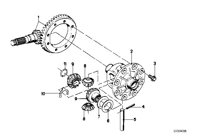 1979 BMW 320i Lock Bolt Diagram for 33131210523