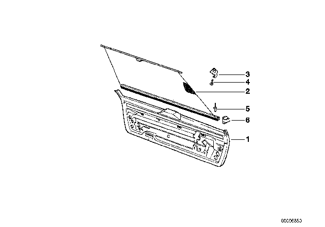 1994 BMW 530i Lower Tail Lid Trim Panel Diagram for 51492489619