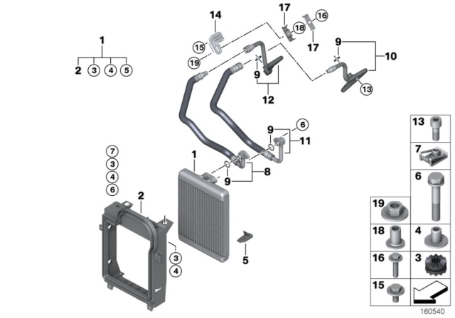 2010 BMW X5 Oil Cooling Pipe Outlet Diagram for 17227578660