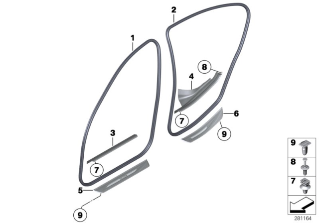 2013 BMW 535i Mucket / Trim, Entrance Diagram