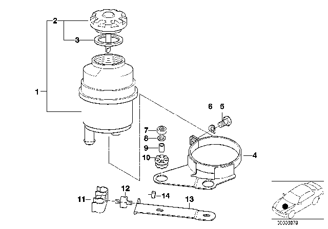 1999 BMW 318ti Oil Carrier / Single Parts Diagram