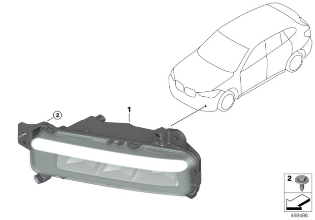 2020 BMW X1 Fog Lights Diagram