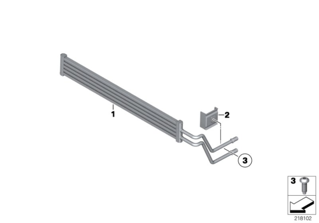 2013 BMW Alpina B7 Bracket, Power-Steering Cooler Diagram for 17217980108